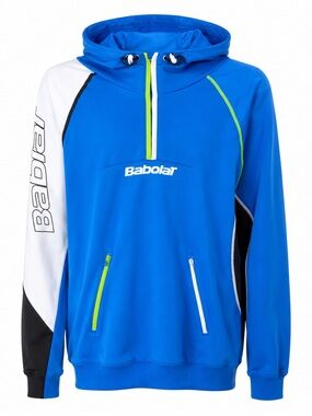 Babolat Performance Tennis Hoodie – Blue/White, Size L